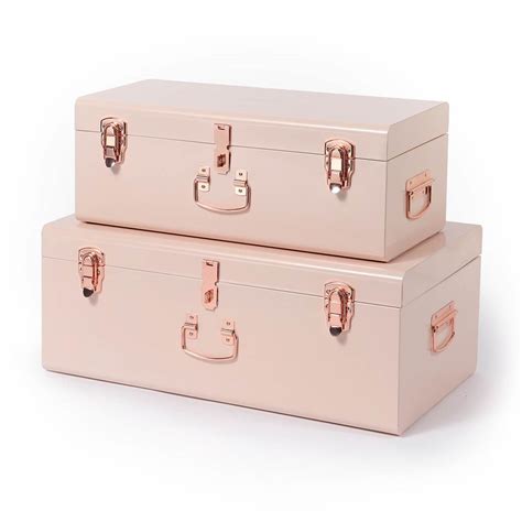 pink metal storage box|decorative storage boxes pink.